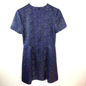 Hutch Navy Blue/Gold A-Line Dress Medium